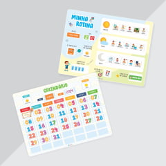 KIT QUADROS EDUCATIVOS - MINHA ROTINA + CALENDÁRIO INTERATIVO - PARA PAREDE - Cópia (1)