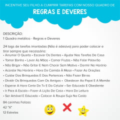 Quadro de regras e deveres incentivo ao bom comportamento DIVERTIDAMENTE